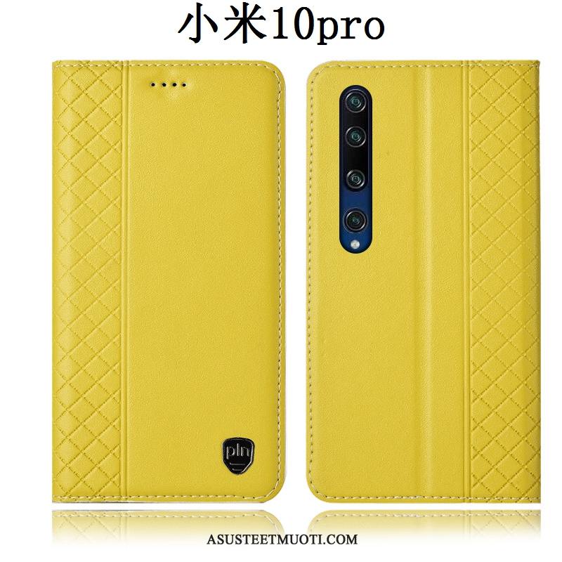 Xiaomi Mi 10 Pro Kuori Kuoret Murtumaton Kotelo All Inclusive Nahkakotelo Keltainen