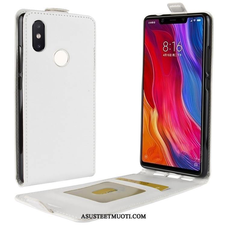 Xiaomi Mi 8 Kuoret Kuori Nahkakotelo Puhelimen Valkoinen Pieni