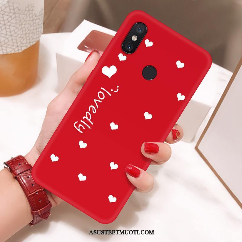 Xiaomi Mi 8 Kuori Kuoret Punainen Kotelo Pehmeä Neste Rakkaus