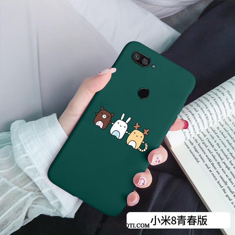 Xiaomi Mi 8 Lite Kuoret Yksinkertainen Kuori Nuoret Vihreä Peuroja
