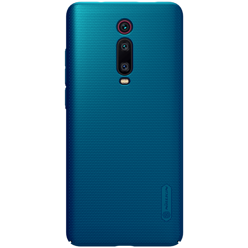 Xiaomi Mi 9t Kuoret Kukkakuvio Kotelo Kova Sininen Pesty Suede