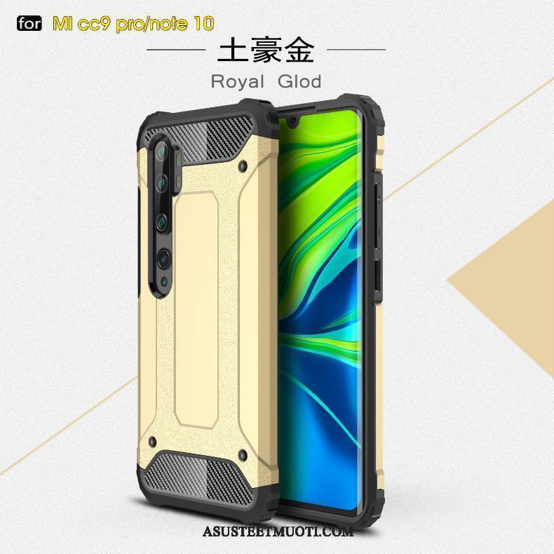Xiaomi Mi Note 10 Kuoret Pehmeä Neste Kuori Kulta Rengas Kova
