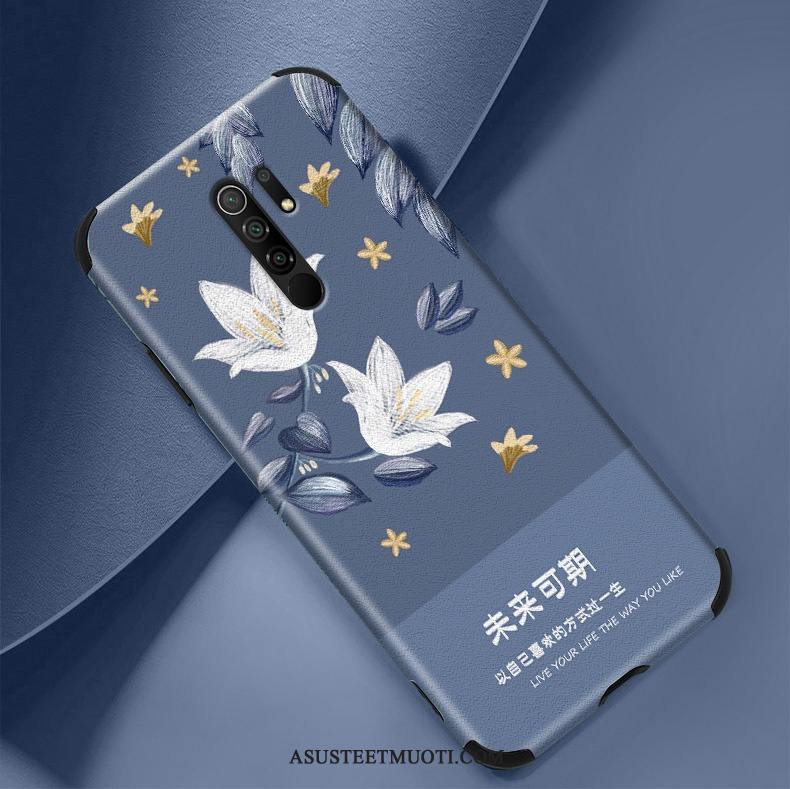 Xiaomi Redmi 9 Kuoret Uusi Kukka Ultra Sininen Ohut