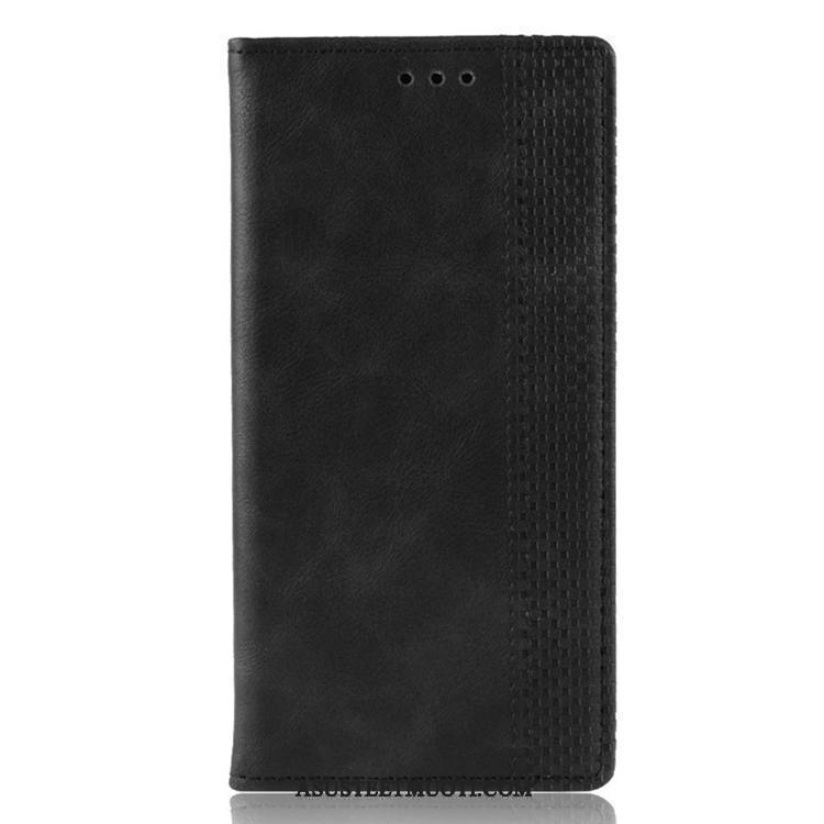 Xiaomi Redmi Note 8 Pro Kuori Kuoret Musta Kukkakuvio Nahka Kortti Magneettinen