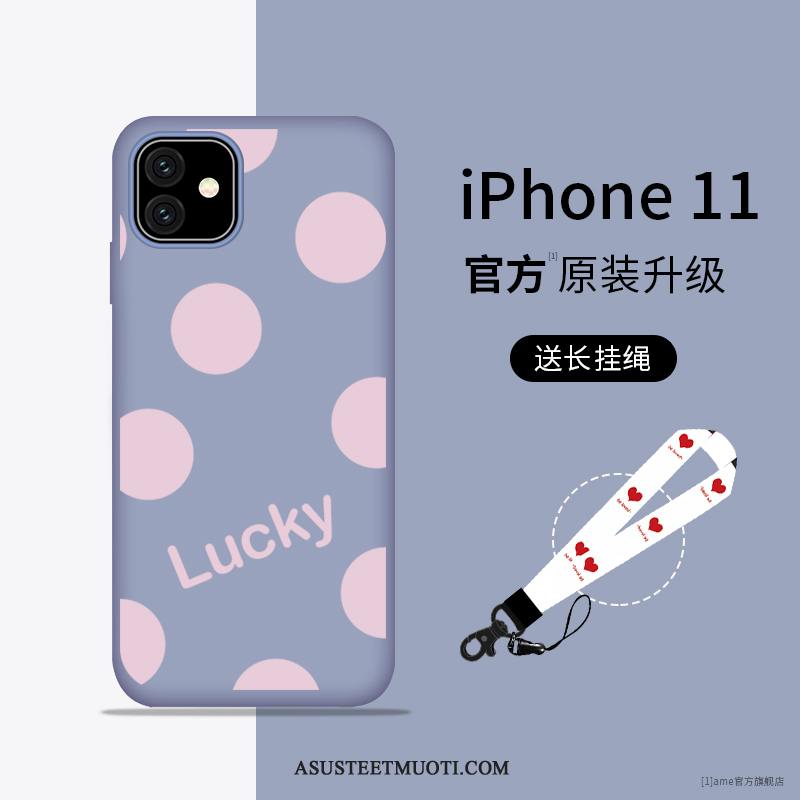 iPhone 11 Kuoret Kuori Violetti Silikoni Net Red Kotelo