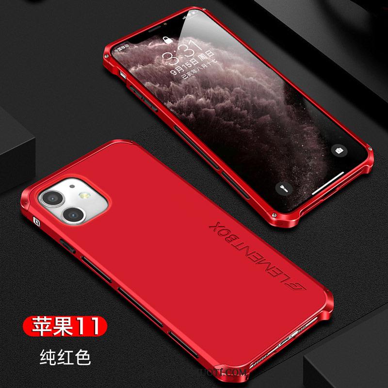 iPhone 11 Kuoret Punainen Metalli Kuori Suojaus Murtumaton