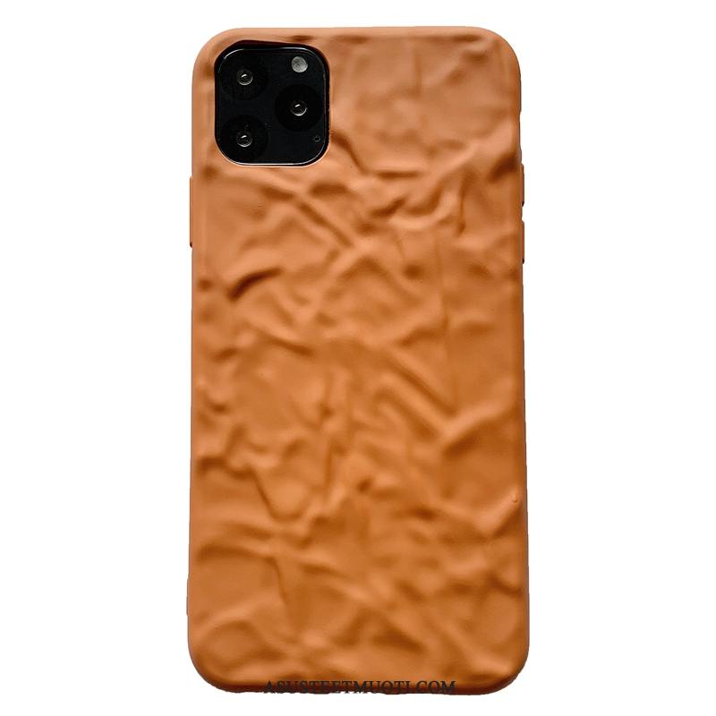 iPhone 11 Pro Max Kuoret Persoonallisuus Taittaa Luova Keltainen Pesty Suede