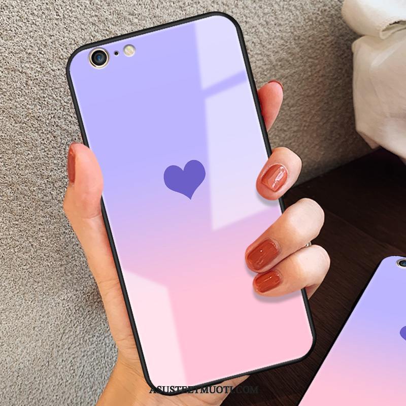 iPhone 7 Kuori Kuoret Kaltevuus Lasi Silikoni Violetti