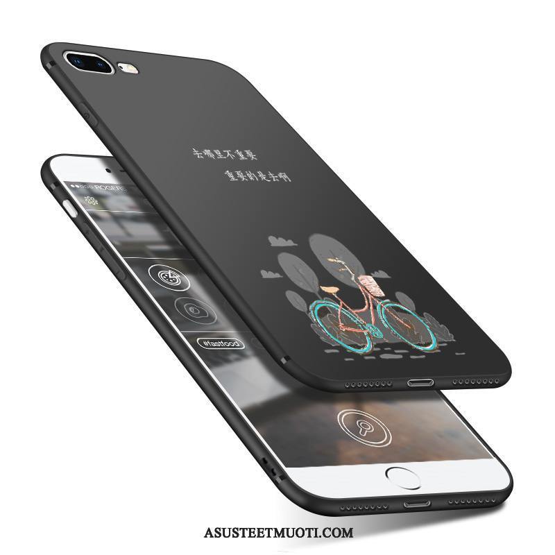 iPhone 7 Plus Kuoret Silikoni Suojaus All Inclusive Musta Trendi