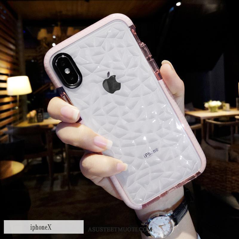 iPhone X Kuoret Jauhe Silikoni Ylellisyys Pehmeä Neste Luova